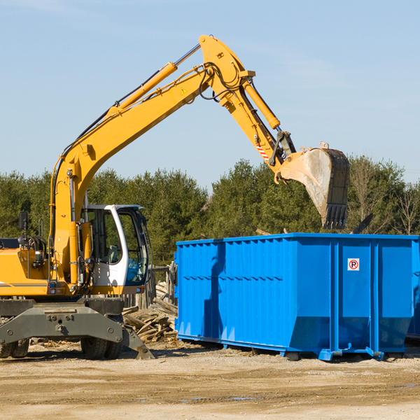 what size residential dumpster rentals are available in Whitakers North Carolina